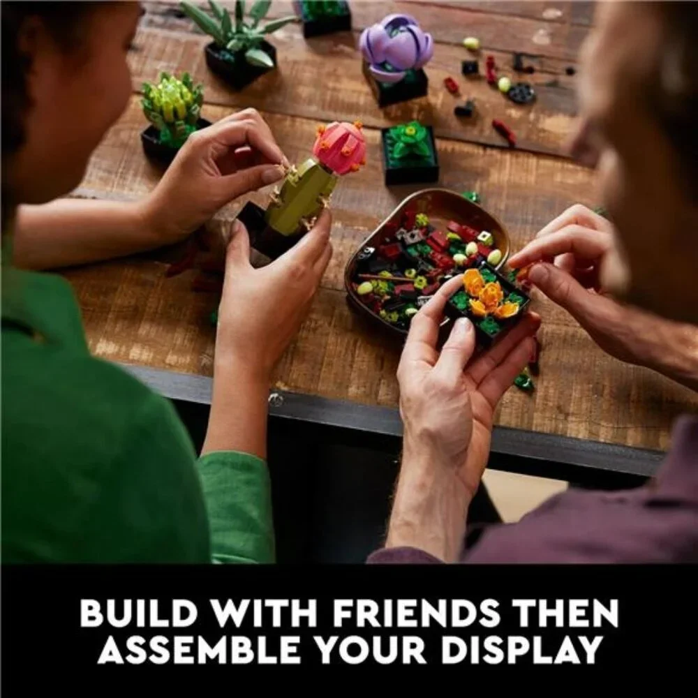 LEGO Succulents Set Artificial Plant Indoor Desk Decor Gift for Adults